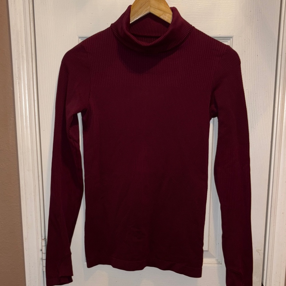 Athleta Women's Deep Red Cowl Neck Sweater